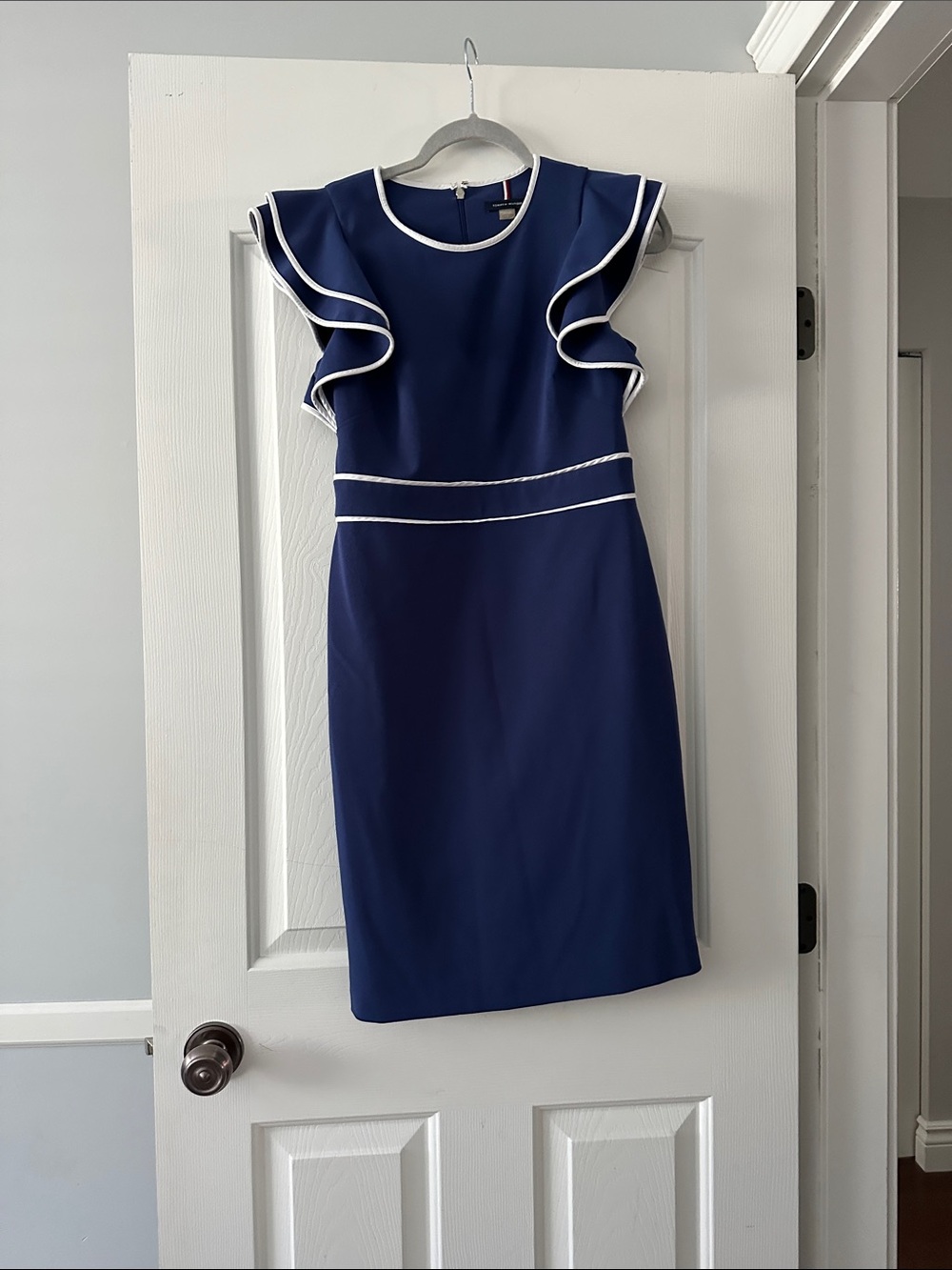 Tommy Hilfiger Navy Mini Dress with White Piping